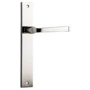Annecy Lever Rectangular Backplate Polished Nickel