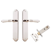 Sarlat Lever Shouldered Backplate Passage Kit Polished Nickel