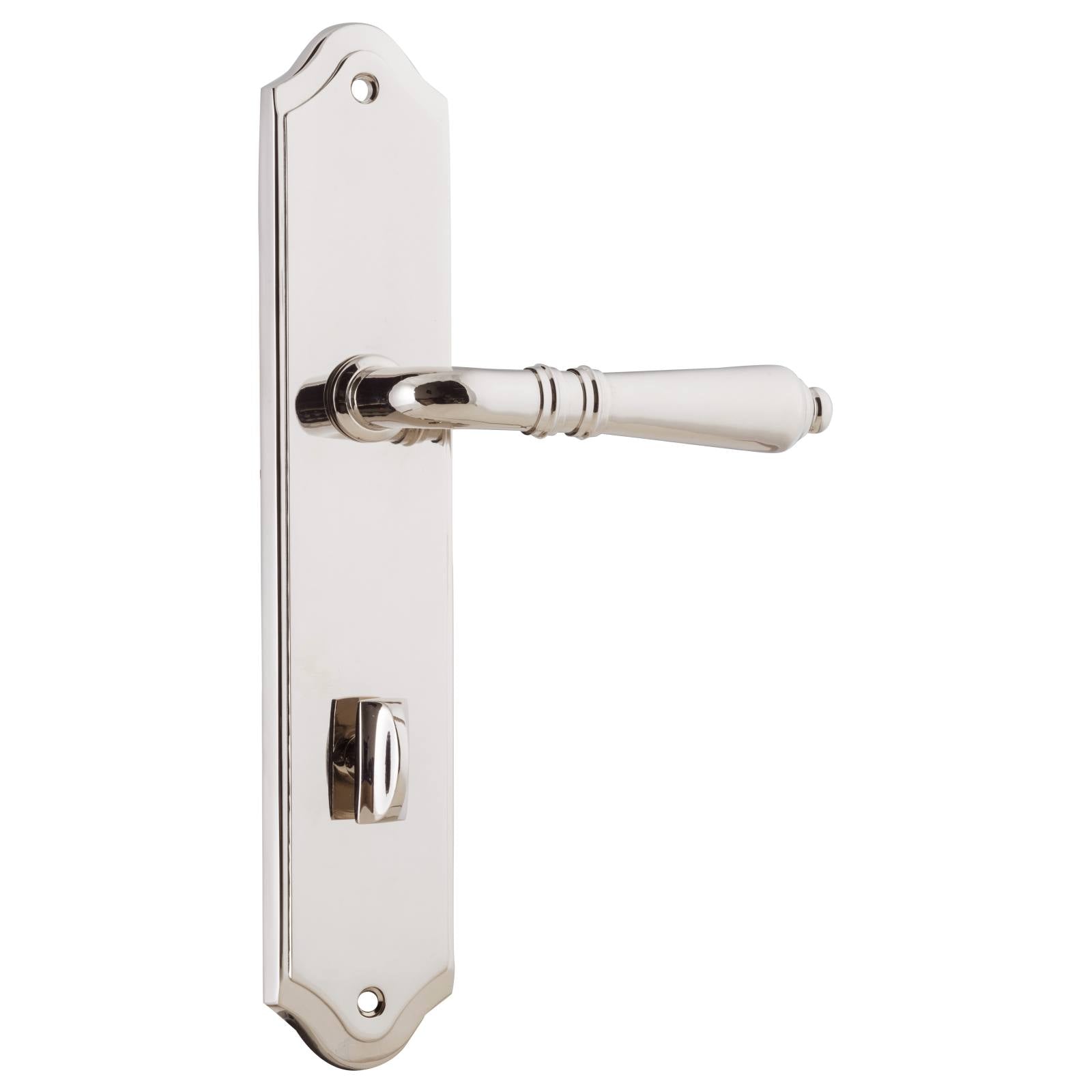 Sarlat Shouldered 85mm Privacy Lever Set, Pol. Nic