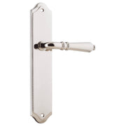 Sarlat Shouldered Lever Latch Set, Polished Nickel