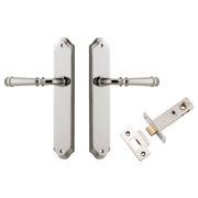 Verona Lever Shouldered Backplate Passage Kit Polished Nickel