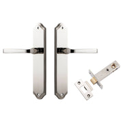 Annecy Lever Shouldered Backplate Passage Kit Polished Nickel