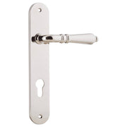Sarlat Oval 85mm Euro Lever Set, Polished Nickel