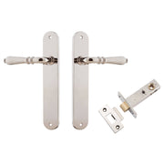 Sarlat Lever Oval Backplate Passage Kit Polished Nickel