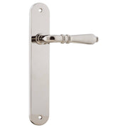 Sarlat Oval Lever Latch Set, Polished Nickel