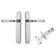 Verona Lever Oval Backplate Passage Kit Polished Nickel