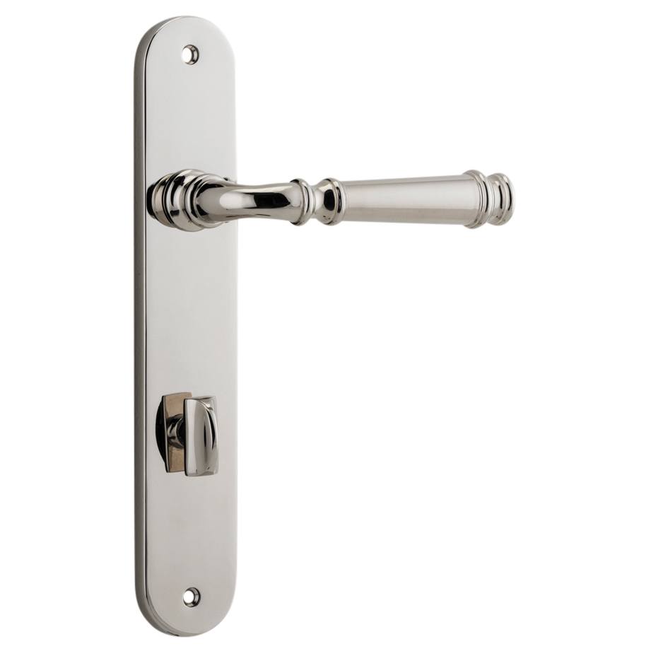 Verona Lever Oval Backplate Polished Nickel