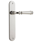 Verona Lever Oval Backplate Polished Nickel