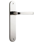 Annecy Lever Oval Backplate Polished Nickel