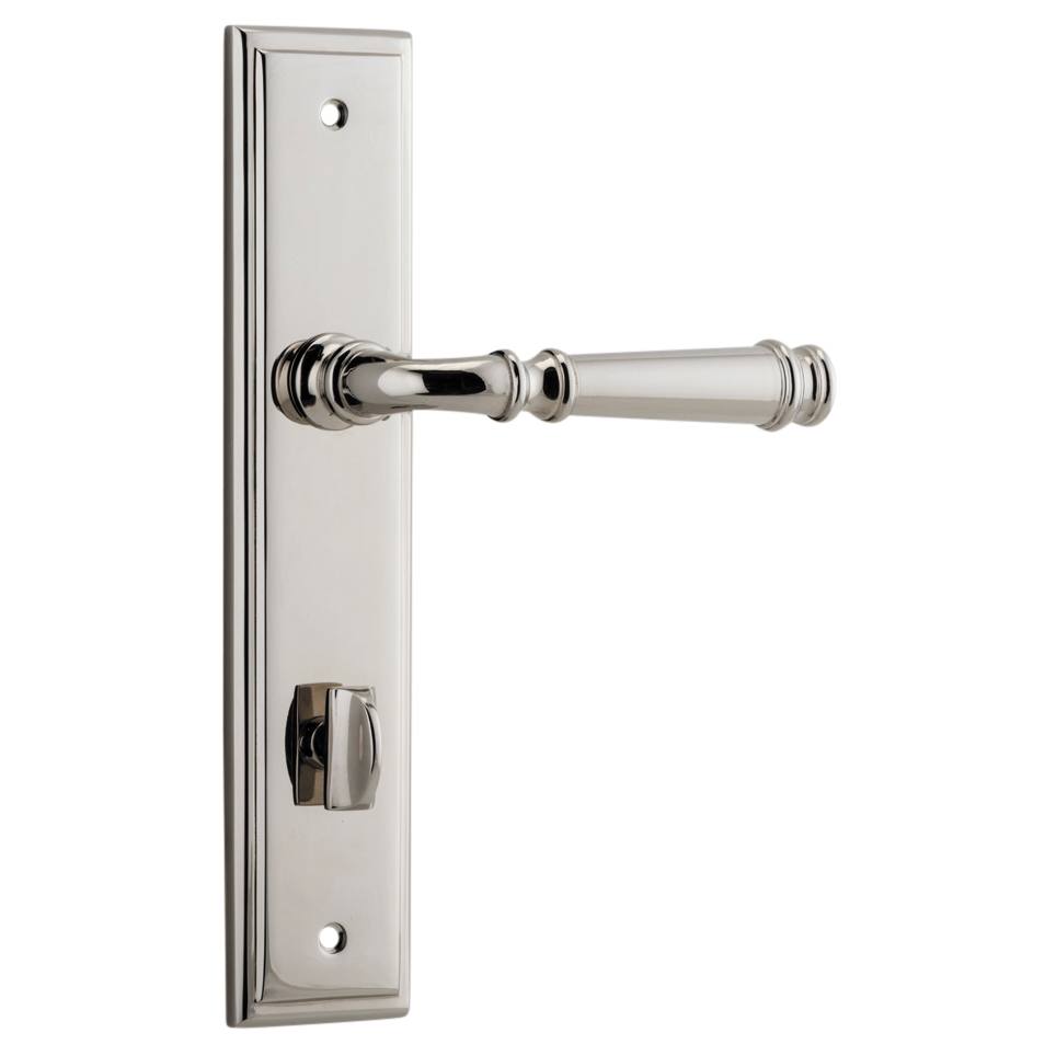 Verona Lever Stepped Backplate Polished Nickel