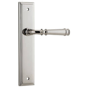 Verona Lever Stepped Backplate Polished Nickel