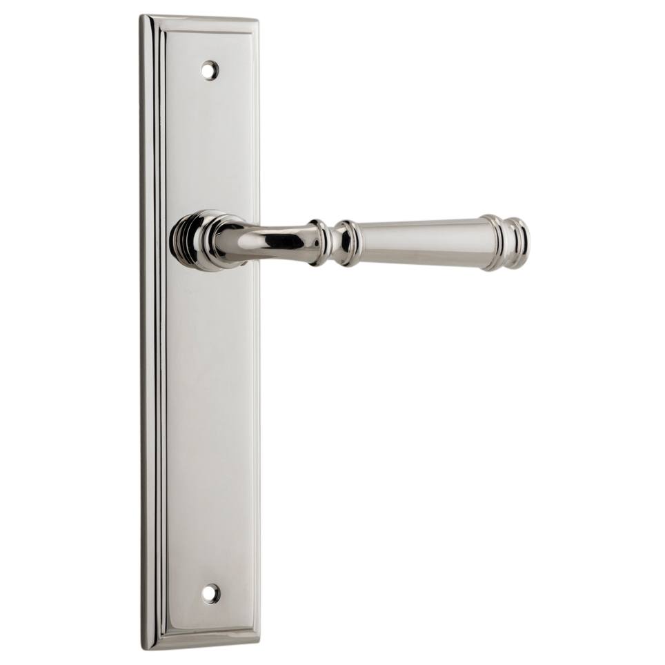 Verona Lever Stepped Backplate Polished Nickel