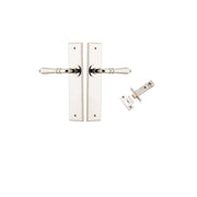 Sarlat Lever Chamfered Backplate Passage Kit Polished Nickel