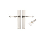 Verona Lever Chamfered  Backplate Passage Kit Polished Nickel