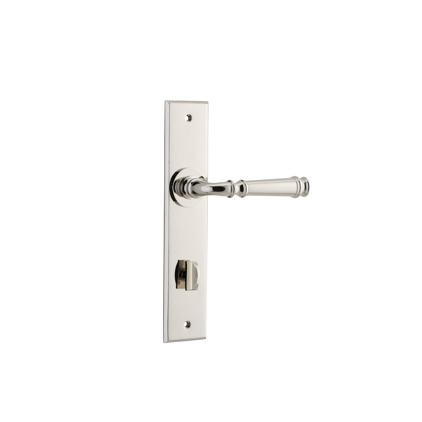 Verona Lever Polished Nickel Chamfered Backplate