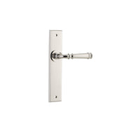Verona Lever Polished Nickel Chamfered Backplate