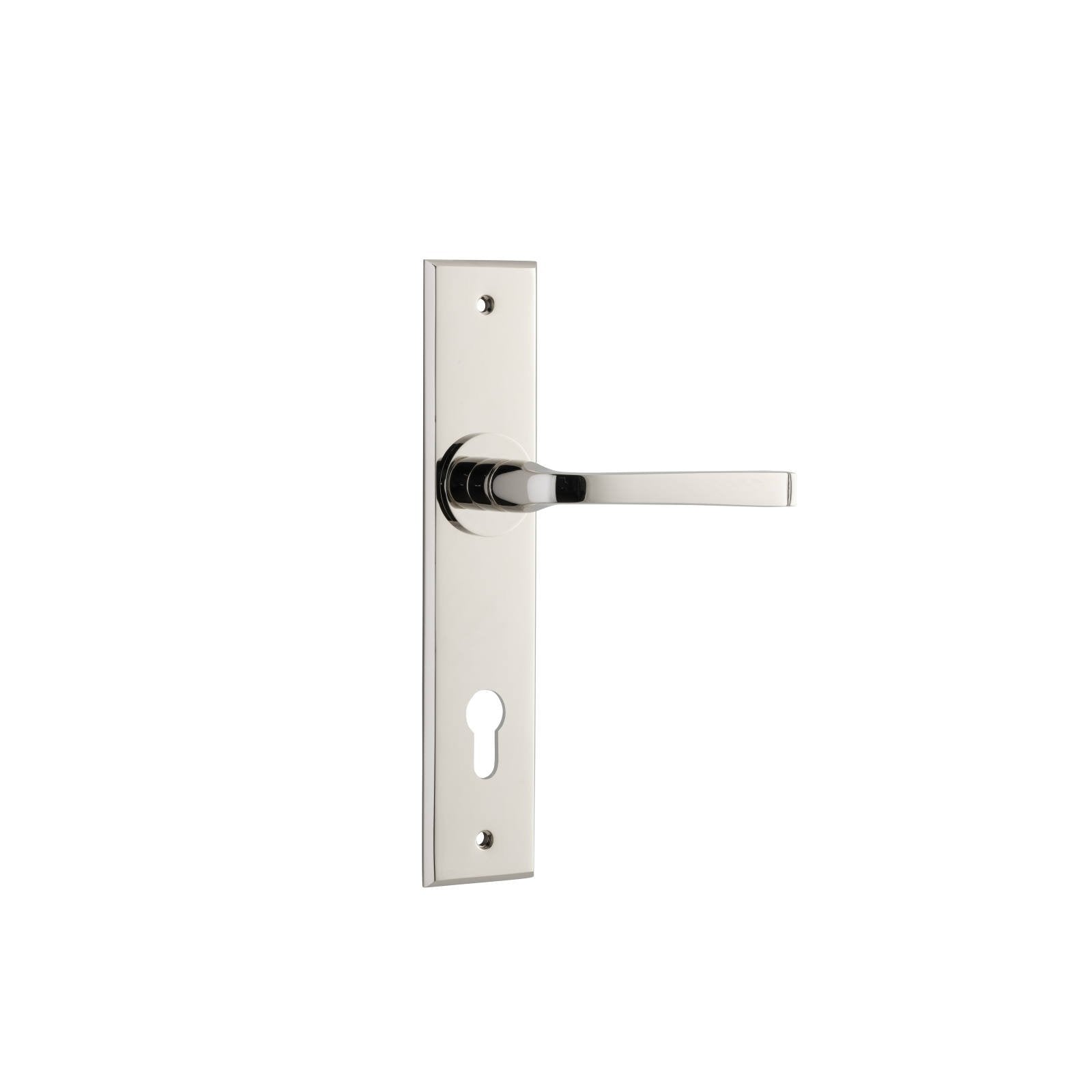 Annecy Lever Chamfered Backplate Polished Nickel