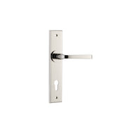 Annecy Lever Chamfered Backplate Polished Nickel