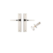 Annecy Lever Chamfered Backplate Passage Kit Polished Nickel