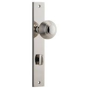 Guildford Knob Rectangular Backplate Polished Nickel