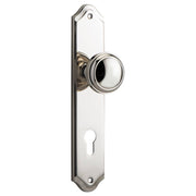 Paddington Knob Shouldered Backplate Polished Nickel
