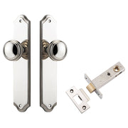 Paddington Knob Shouldered Backplate Passage Kit Polished Nickel