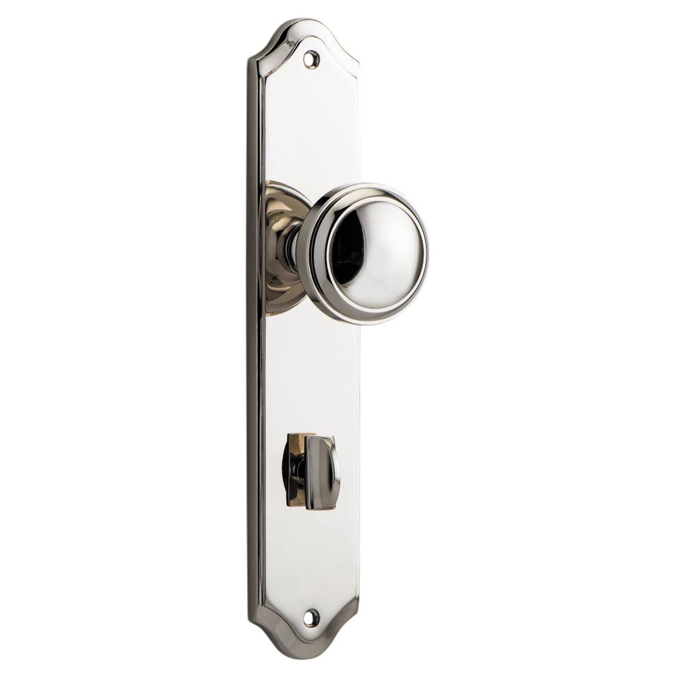 Paddington Knob Shouldered Backplate Polished Nickel