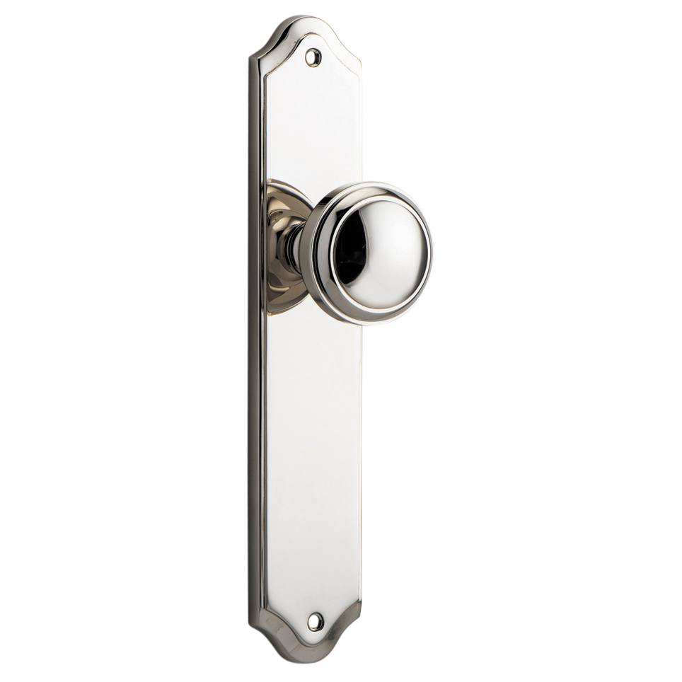 Paddington Knob Shouldered Backplate Polished Nickel