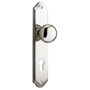 Cambridge Knob Shouldered Backplate Polished Nickel