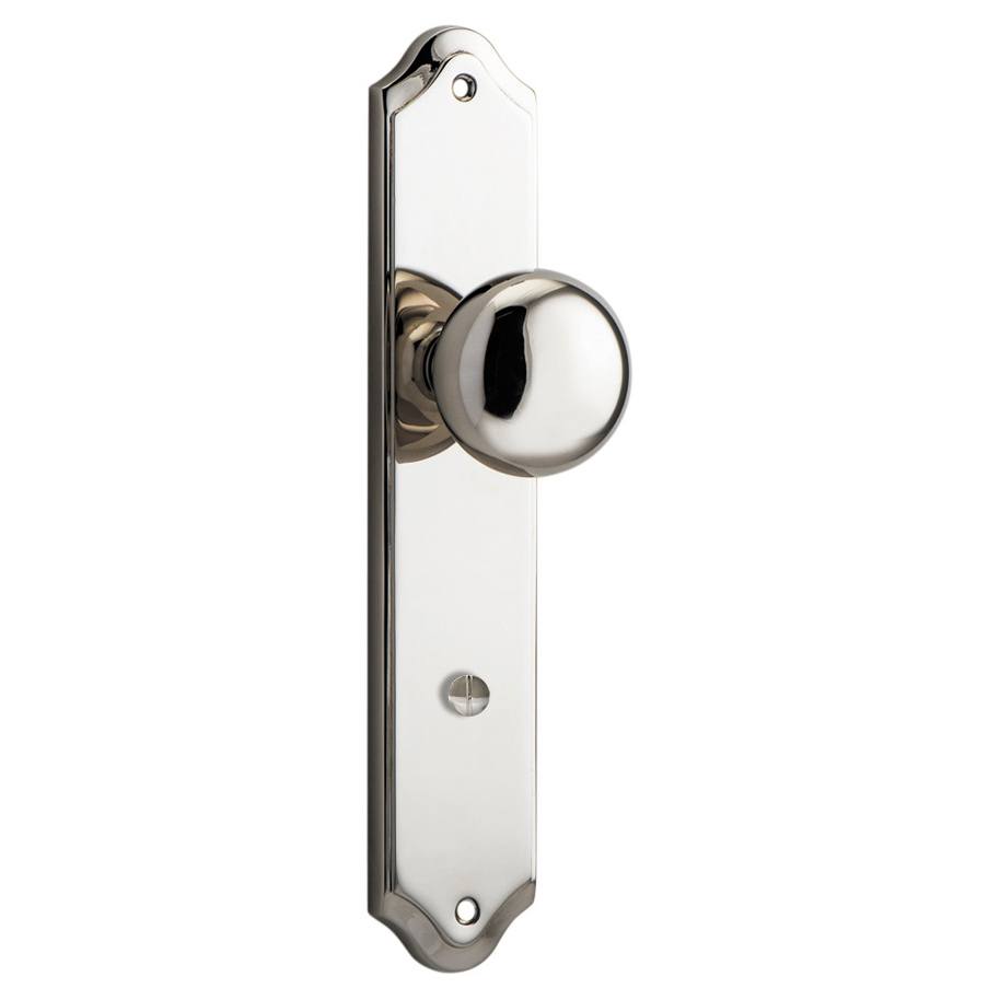 Cambridge Knob Shouldered Backplate Polished Nickel