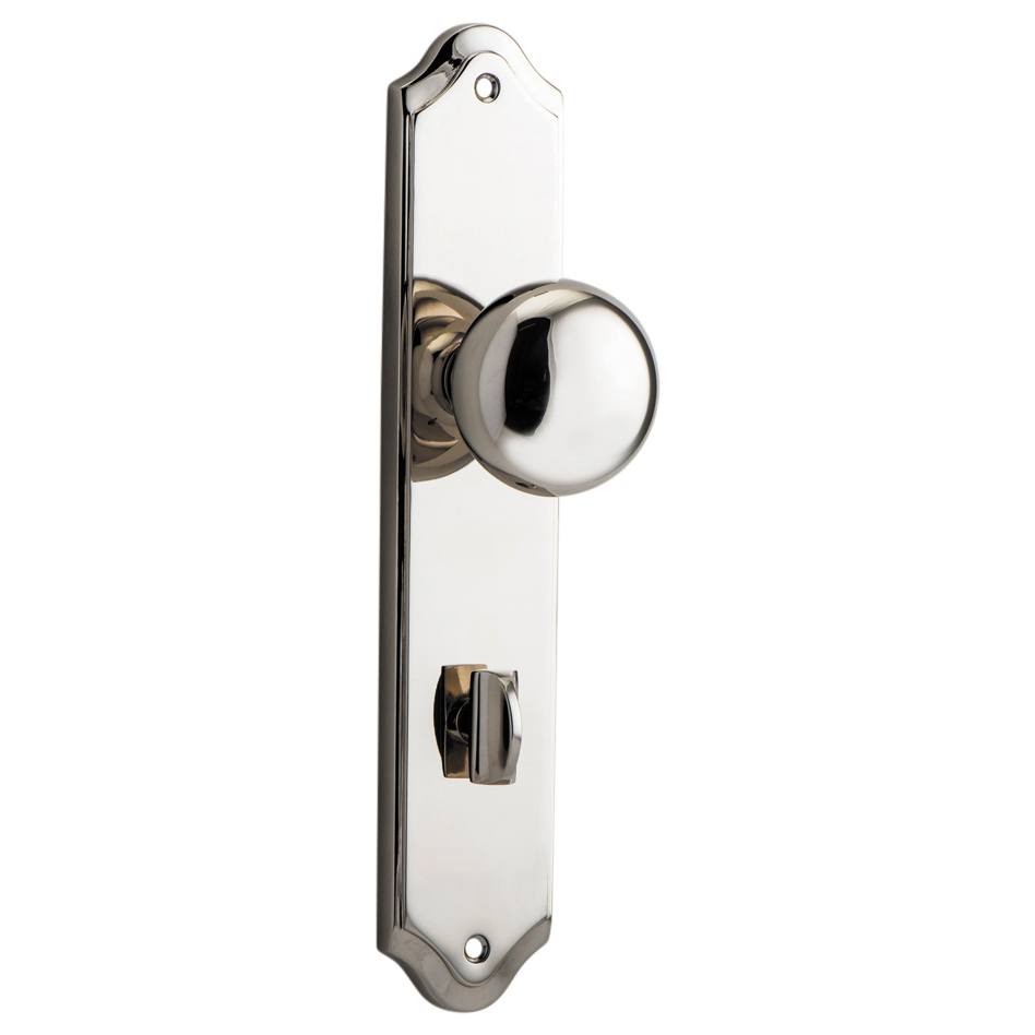 Cambridge Knob Shouldered Backplate Polished Nickel