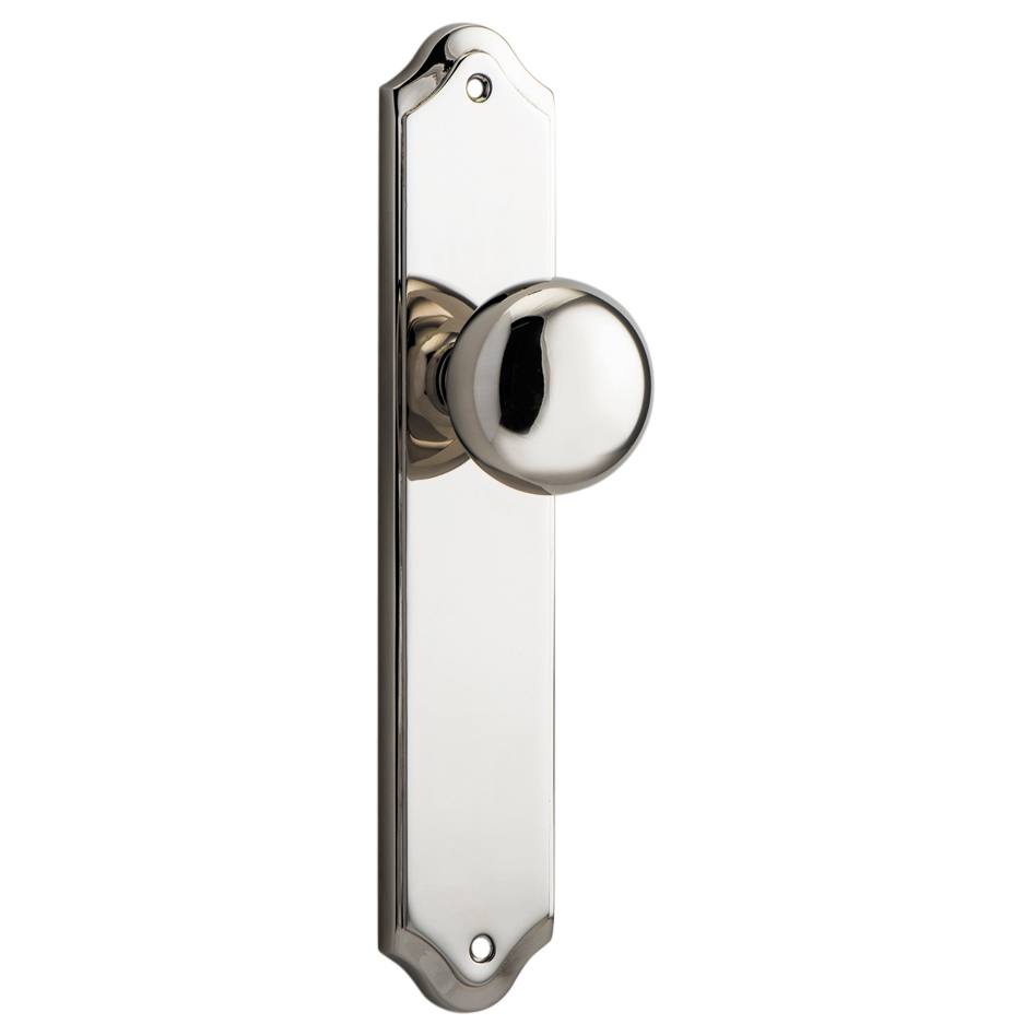 Cambridge Knob Shouldered Backplate Polished Nickel