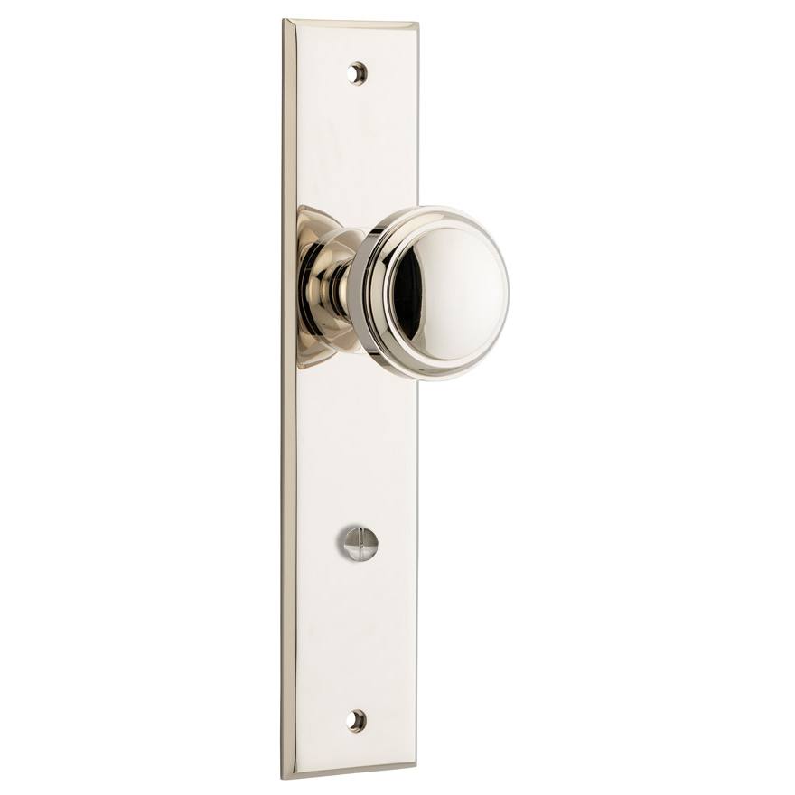 Paddington Knob Polished Nickel Chamfered Backplate
