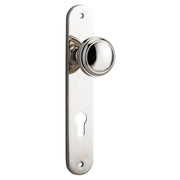 Paddington Knob Oval Backplate Polished Nickel
