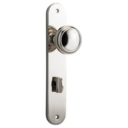 Paddington Knob Oval Backplate Polished Nickel