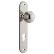 Guildford Knob Oval Backplate Polished Nickel