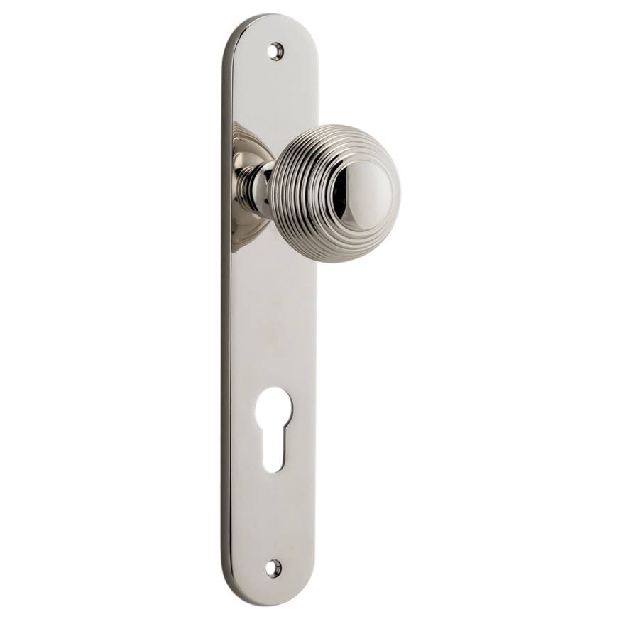 Guildford Knob Oval Backplate Polished Nickel
