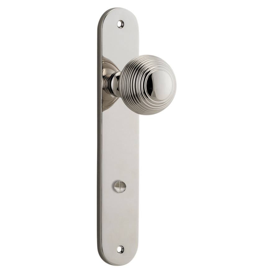 Guildford Knob Oval Backplate Polished Nickel