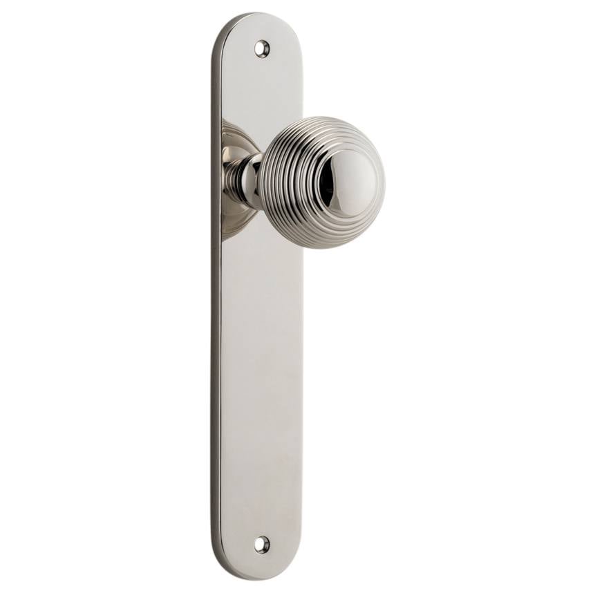 Guildford Knob Oval Backplate Polished Nickel