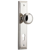 Paddington Knob Stepped Backplate Polished Nickel