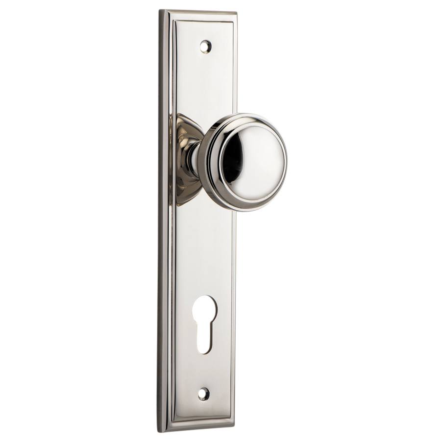 Paddington Knob Stepped Backplate Polished Nickel