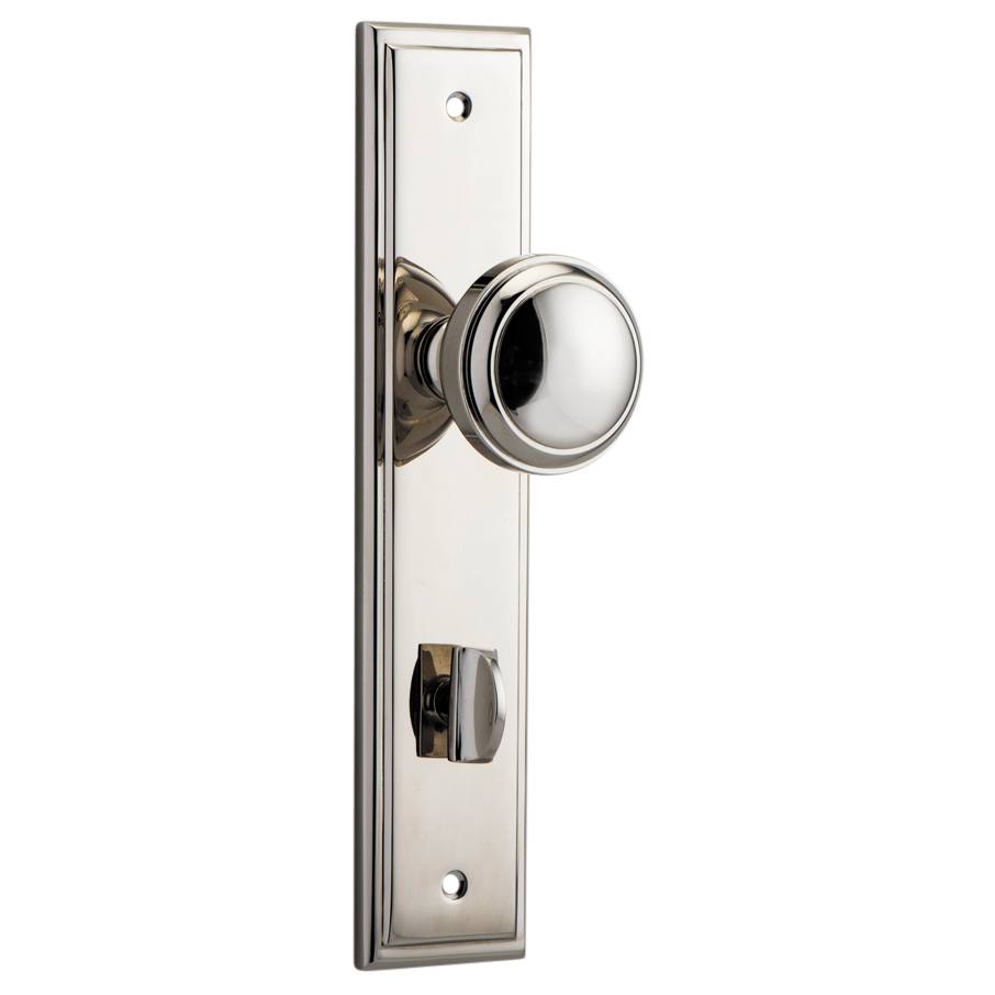 Paddington Knob Stepped Backplate Polished Nickel