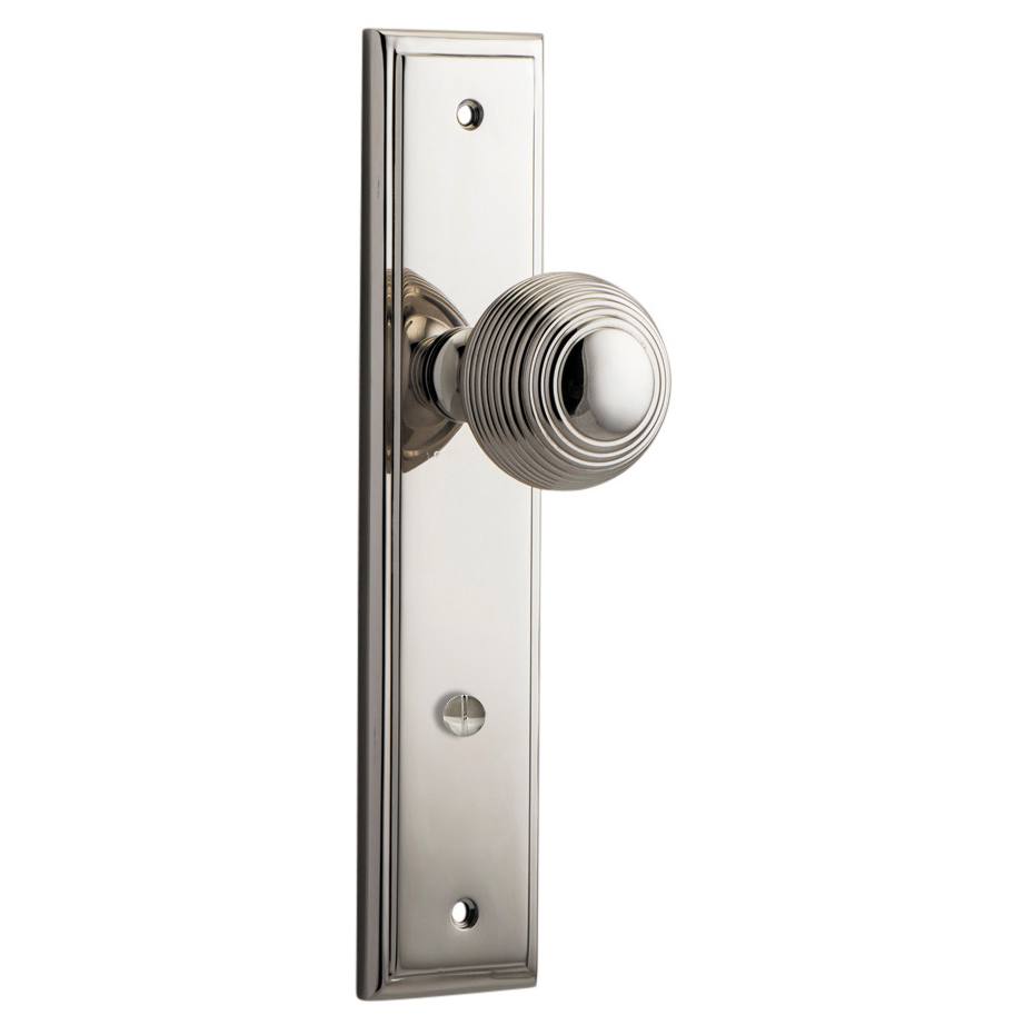 Guildford Knob Stepped Backplate Polished Nickel