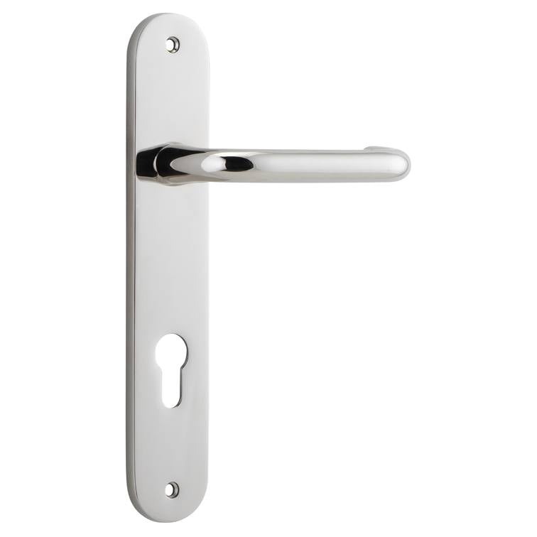 Oslo Lever Oval Backplate Polished Nickel