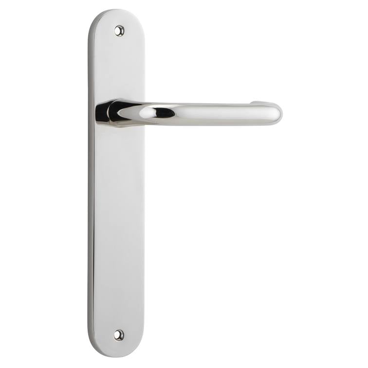 Oslo Lever Oval Backplate Polished Nickel