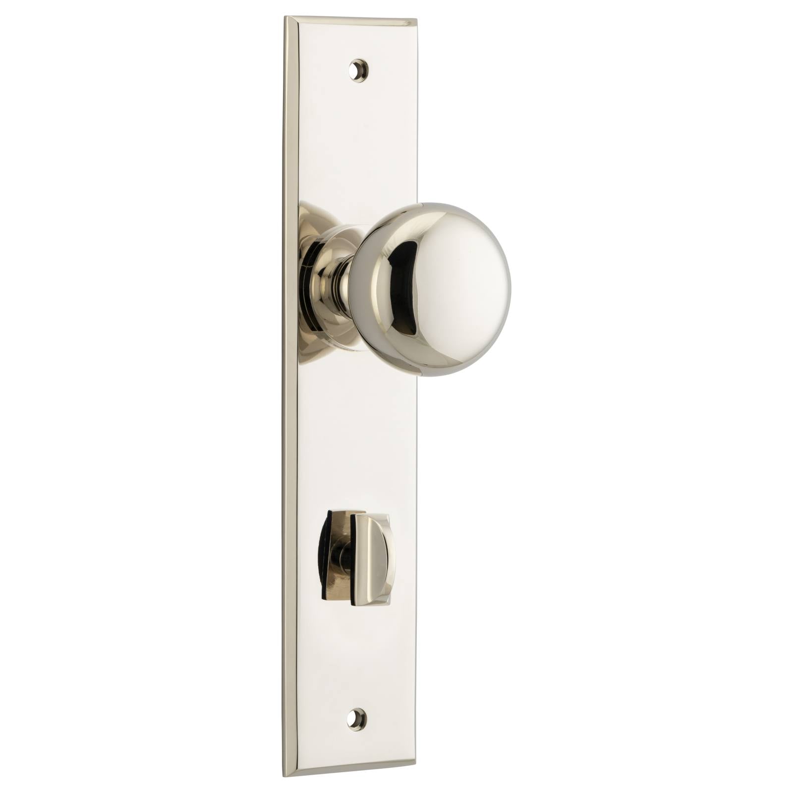 Cambridge Knob Polished Nickel Chamfered Backplate