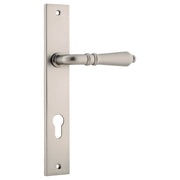 Sarlat Rectangular 85m Euro Lever Set, Sat Nickel