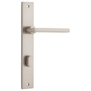 Baltimore Rectangular 85mm Privacy Lever Set, SN
