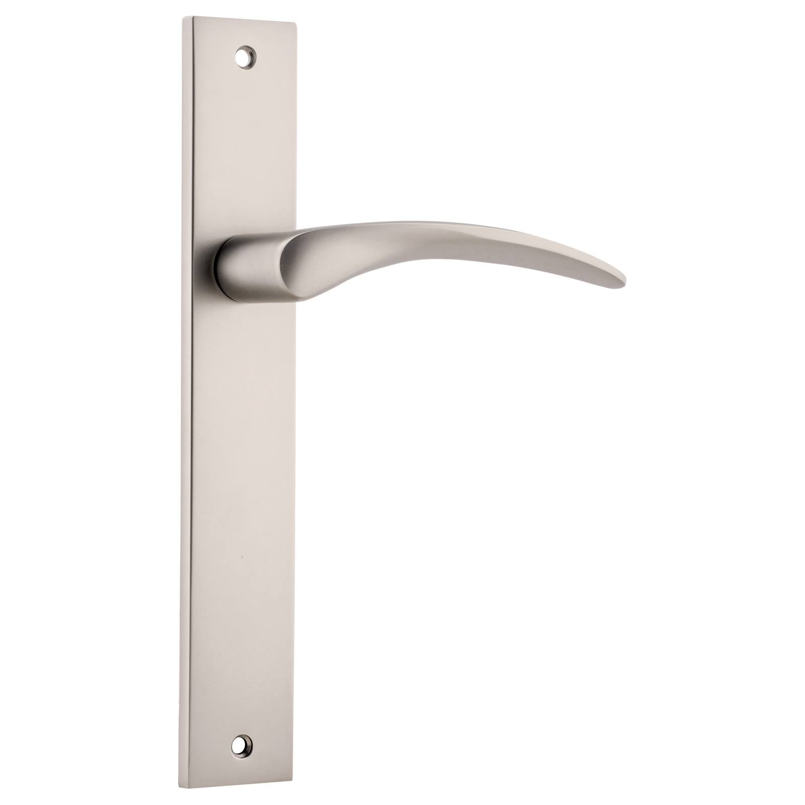 Oxford Rectangular Lever Latch Set, Satin Nickel
