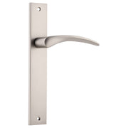 Oxford Rectangular Lever Latch Set, Satin Nickel